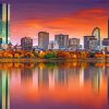 Boston In Autumn Reflection Paint By Numbers