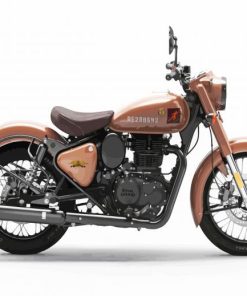 Brown Royal Enfield Bullet Paint By Numbers