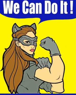 Cat Woman We Can Do It Paint By Numbers