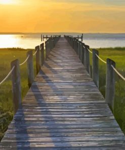 Chincoteague Boardwalk At Sunset Paint By Numbers