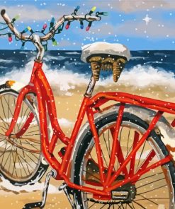 Christmas Old Bike Paint By Numbers