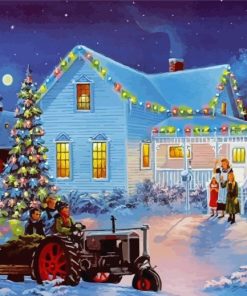 Christmas Winter Farm Paint By Numbers