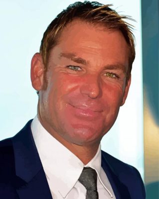 Classy Shane Warne Paint By Numbers