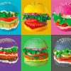 Colorful Burgers Paint By Numbers