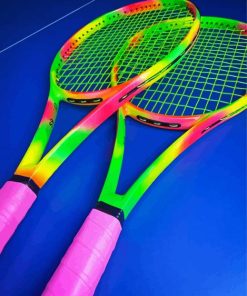 Colorful Squash Racquet Paint By Numbers