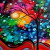 Colorful Tree Branches Paint By Numbers