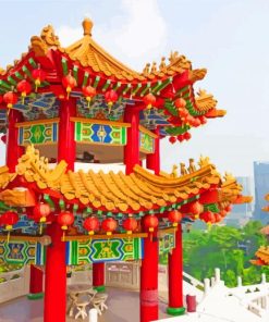 Colorful Thean Hou Temple Paint By Numbers