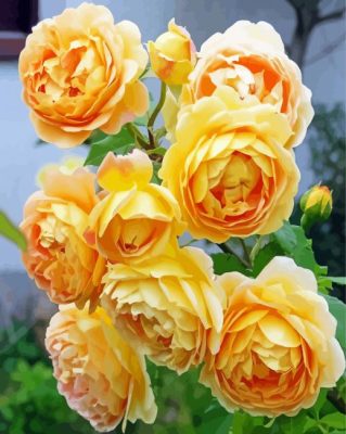 Cool Golden Celebration Flowers Paint By Numbers