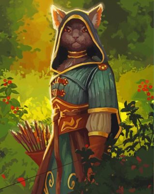 Cool Tabaxi Paint By Numbers