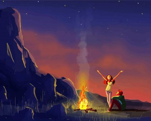 Couple Night Camping Paint By Numbers