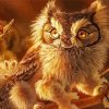 Cute Long Eared Owl Paint By Numbers