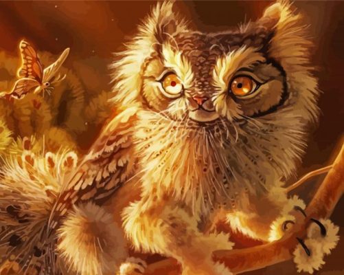 Cute Long Eared Owl Paint By Numbers