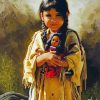 Cute Native Girl Paint By Numbers