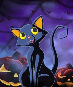 Cute Halloween Cats Paint By Numbers