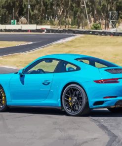 Cyan Porsche 911 Gts Paint By Numbers