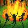 Dancing Witches Silhouette Paint By Numbers