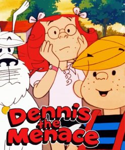 Dennis The Menace Cartoon Poster Paint By Numbers