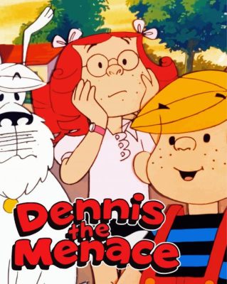 Dennis The Menace Cartoon Poster Paint By Numbers