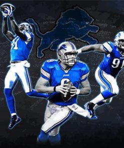 Detroit Lions Players Art Paint By Numbers