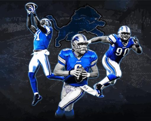 Detroit Lions Players Art Paint By Numbers