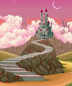 Fantasy Castle Landscape Paint By Numbers