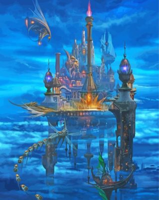 Fantasy Mythical Castle Art Paint By Numbers