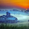 Farm Misty Sunrise Paint By Numbers