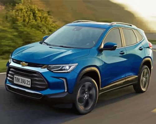 Fast Chevrolet Tracker On Road Paint By Numbers