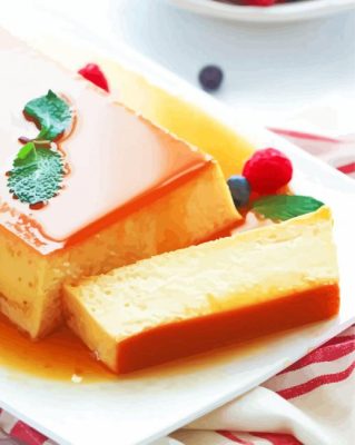 Flan Dessert Food Paint By Number