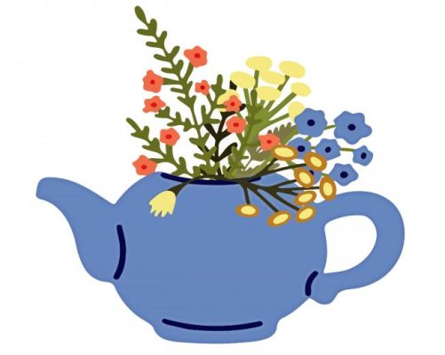 Flower And Teapot Art Paint By Numbers