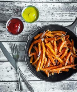 French Fries With Sauces Paint By Numbers