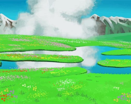 Ghibli Landscape Anime Scenery Paint By Numbers