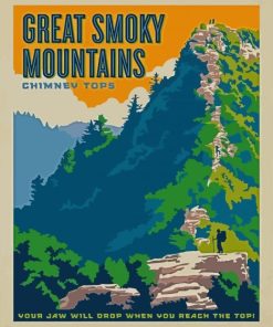 Great Smoky Mountains Poster Paint By Number