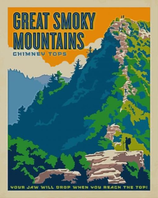 Great Smoky Mountains Poster Paint By Number