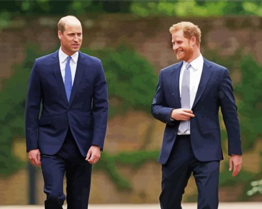 Handsome Prince William And Harry Paint By Numbers