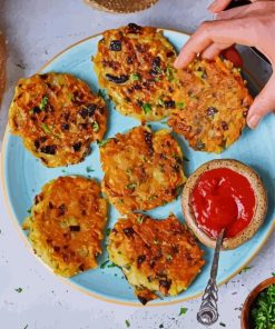 Hash Browns With Ketchup Paint By Numbers