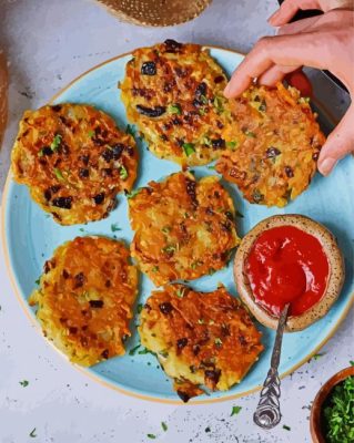 Hash Browns With Ketchup Paint By Numbers