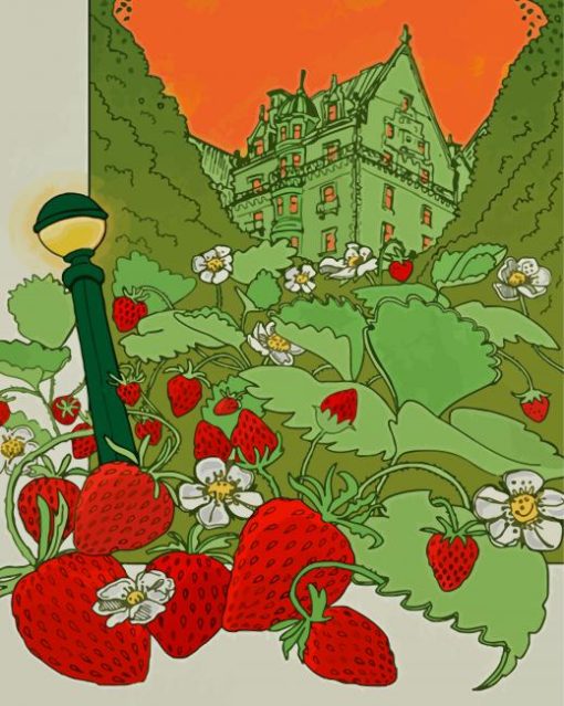 House In The Strawberry Fields Paint By Numbers