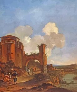 Italian Landscape With Ss Giovanni E Paolo In Rome By Jan Asselyn Paint By Numbers