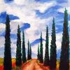 Italian Cypress Trees Art Paint By Numbers