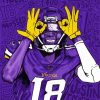 Justin Jefferson Vikings Player Art Paint By Numbers