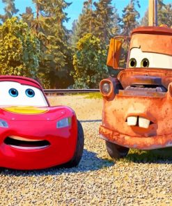 Lightning Mcqueen And Mater Paint By Numbers