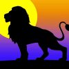 Lion Sunset Illustration Paint By Numbers