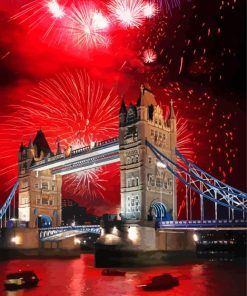 London Bridge Fireworks Paint By Numbers