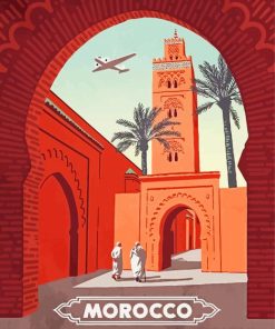 Marrakech Morocco Poster Paint By Number