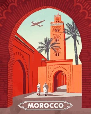 Marrakech Morocco Poster Paint By Number