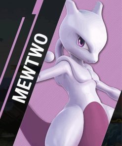 Mewtwo Poster Paint By Numbers