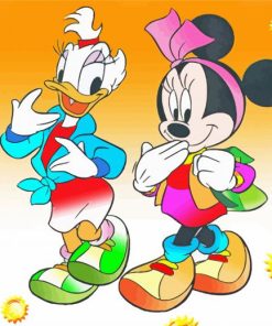 Minnie Mouse And Daisy Duck Paint By Numbers