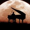 Moon Piano Silhouette Paint By Numbers