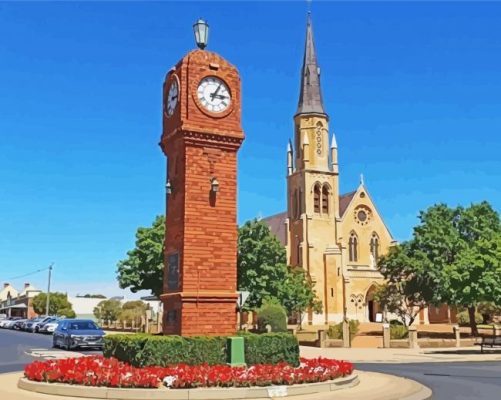 Mudgee Clock Town Paint By Numbers